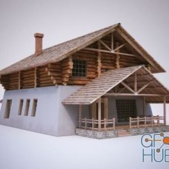 3D model Log house