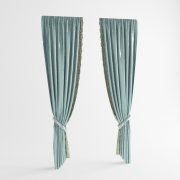 3D model Curtains with lace