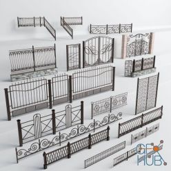 3D model Wrought iron fences