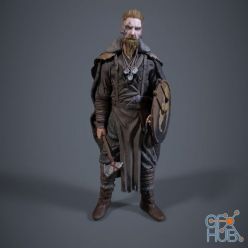 3D model Viking man PBR