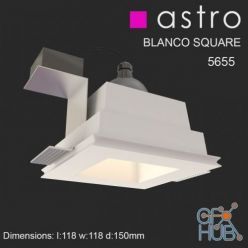 3D model Downlight Astro Blanco square 5655