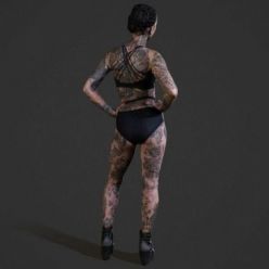 3D model PBR Lana – Tattoo model
