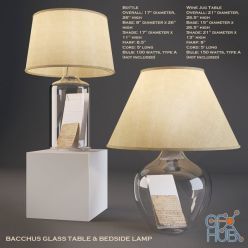 3D model Bacchus Glass Table & Bedside Lamp