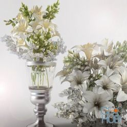 3D model Bouquet of lilies with lilies of the Valley