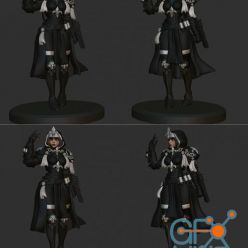 3D model Hospitaler Space Nun Anime Figurine – 3D Print