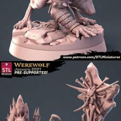 3D model STL Miniatures - Fabric Seller Werewolf January 2021 – 3D Print