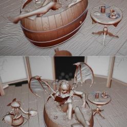 3D model Morrigan Aensland relaxing – 3D Print