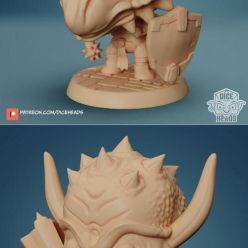 3D model Dice Heads - Dragonborn Paladin and Pit Fiend – 3D Print