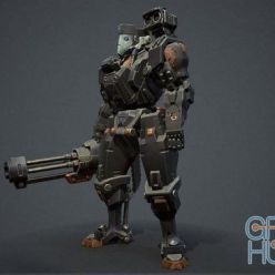 3D model Battle Bot PBR