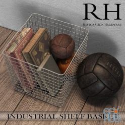 3D model INDUSTRIAL SHELF BASKET by Restoration Hardware