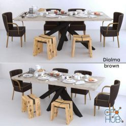 3D model Dialma Brown furniture set (max. obj)