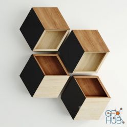 3D model HEXAGON SHELF