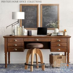 3D model Pottery Barn PRINTER S HOME OFFICE COLLECTIONS