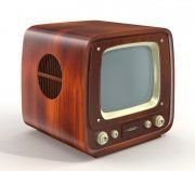 3D model TV in retro style