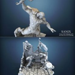 3D model AVENGERS DIORAMA – THOR 3D MODEL FOR 3D Print