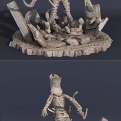 3D model Nephtys Queen of sand Mummy – 3D Print