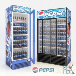 3D model Refrigerator Pepsi