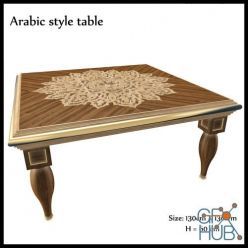 3D model Arabic style table 130х130х60