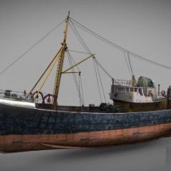 3D model North Sea Trawler PBR