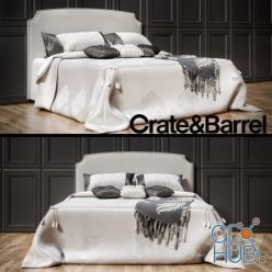 3D model Curve Queen bed by Crate&Barrel