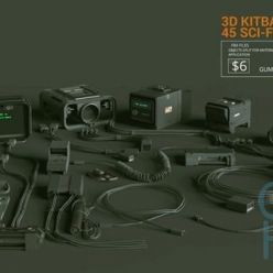 3D model ArtStation Marketplace – 3D Kitbash Set Vol 1: 45 Sci-Fi Props