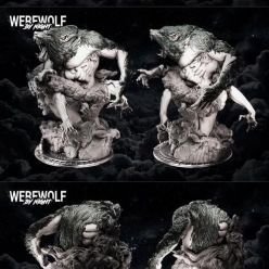 3D model Wicked - Werewolf Bust – 3D Print