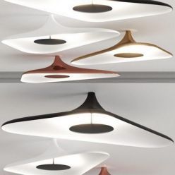 3D model Luceplan Soleil Noir by Studio Odile Decq Ceiling Light