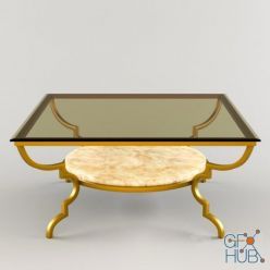 3D model La Barge Gilded Iron Cocktail Table