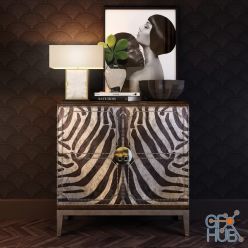 3D model Horchow Vanna Zebra Cabinet