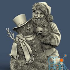 3D model Santa and Snowman – 3D Print