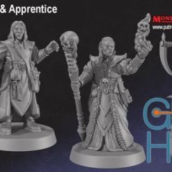 3D model Necromancer and Apprentice Frostgrave – 3D Print