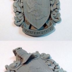 3D model Coat of Arms - Hufflepuff - 3D Print