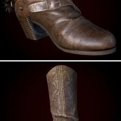 3D model ArtStation – Cowboy boots PBR