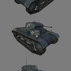 3D model Panzer II Ausf-B
