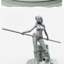 3D model Barrel Girl Pin Up 2 Versions and NSFW – 3D Print