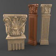 3D model Elements of stucco decoration
