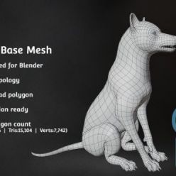 3D model Blender Market – Wolf Base Mesh