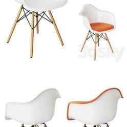 3D model Eames plastic armchair