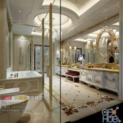 3D model Bathroom Space D004