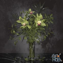 3D model Orchid Bouquet Bohemia Labyrinth Vase