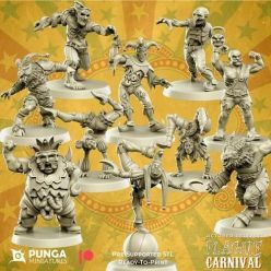 3D model Punga Miniatures - Plague Carnival part 1-3 – 3D Print