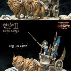 3D model Crag Lion Chariot – 3D Print