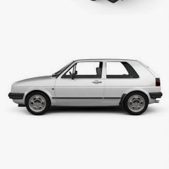 3D model Volkswagen Golf Mk2 3-door 1983