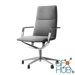 3D model Office Chair Sola 291 Polished by Wilkhahn