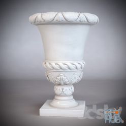 3D model classical plaster vase