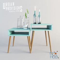 3D model Handmade Side Table With Decor