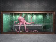 3D model Shop window with an octopus