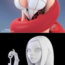 3D model Daenerys - Girl and Octopus – 3D Print