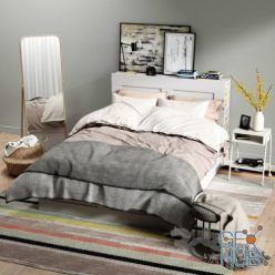 3D model Bedroom IKEA BRIMNES