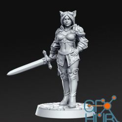 3D model Ambar Female Cat soldier – 3D Print